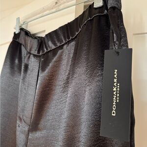 Donna Karan Black Satin Pants